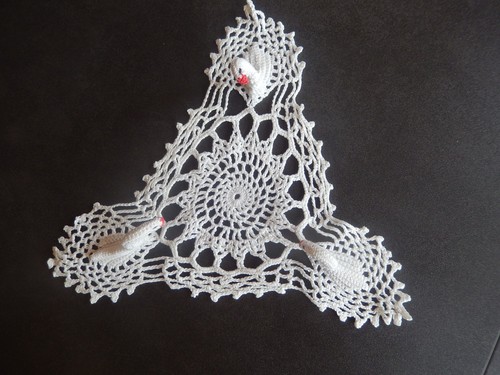 Napperon cygne crochet - au,