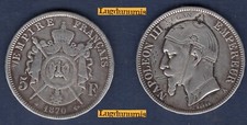 5 Francs Satirique 1870 A Paris Sedan casque pointe Cigar Napoléon III T laurée