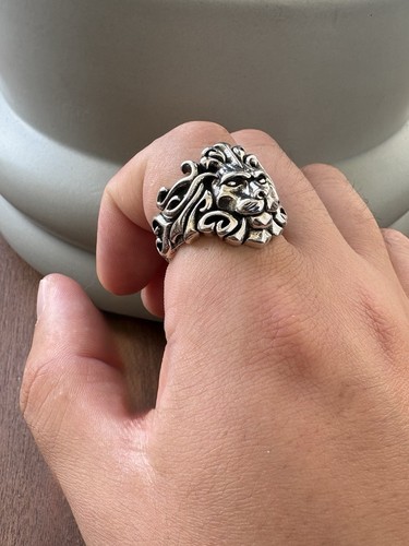Chevalière bague lion - chevalière,