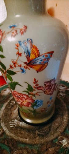 Enorme vase opaline décor - opaline,