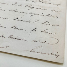 Alphonse de LAMARTINE remercie un admirateur voltairien (1845)