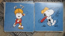 2 DALLES  SNOOPY  GERFLOR VINTAGE ANNEES 80   30/30 CM