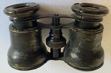 ANCIENNES JUMELLES DÉBUT XXe CUIR ET MÉTAL MISE AU POINT FONCTIONNELLE