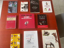 lot de 10 livres sur les chats @ chiens et animaux
