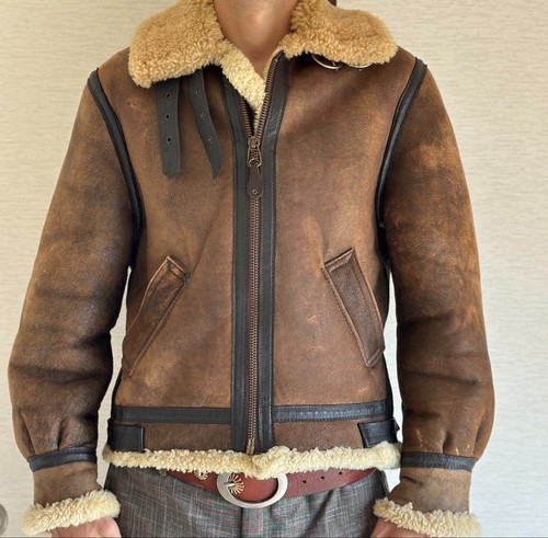 Schott shearling leather - b-3,