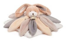 Doudou lapin pétales taupe 28 cm - Doudou et Compagnie DC2792