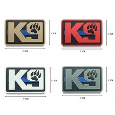 Lot 4 Écussons Patchs PVC K9