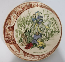ANCIENNE ASSIETTE PARLANTE JEANNE D'ARC N° 5 EN COULEURS - SARREGUEMINES