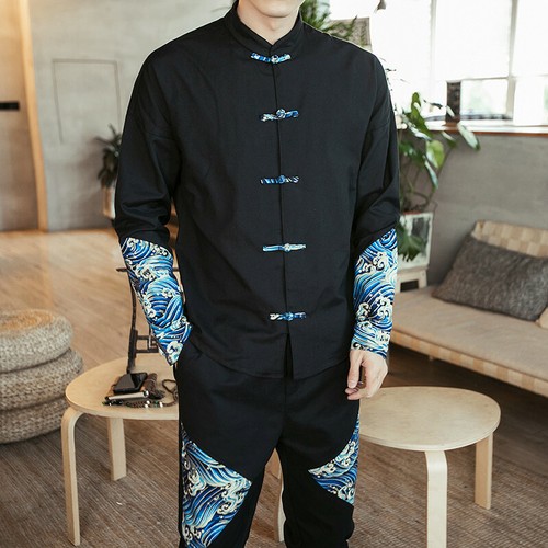 Hommes lin chemise coton - chemise, veste
