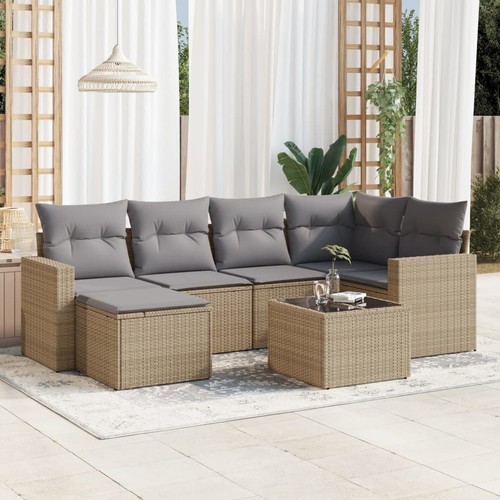 Salon jardin avec coussins - jardin,