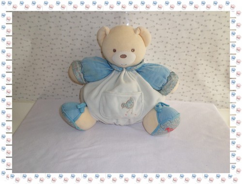 Doudou boule ours bleu - -,