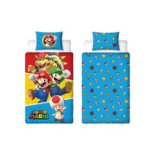 Ensemble De Housse De Couette Super Mario Nintendo Réversible Multi