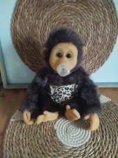 Peluche doudou singe pouet