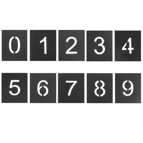 Pochoirs chiffres plaque - chiffres,