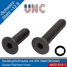 Vis à Tête Fraisée Avec Creux Hexagonal 6-32 UNC Acier 12.9 Noir