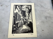 Ancienne estampe originale Signée P Maris - Numérotée 18/300