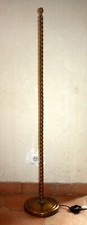 beau lampadaire art déco en laiton bronze doré torsadé C1920 floor lamp *