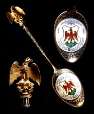 Cuillère souvenir spoon argent/émail NICE Armoiries