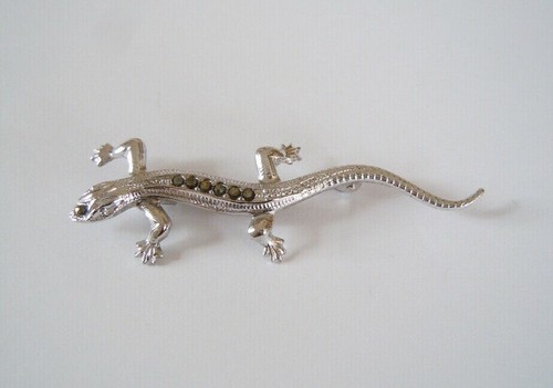 835 argent broche marcasites - 835,