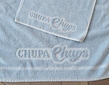 RARE !! CHUPA CHUPS / SERVIETTE ÉPONGE & ESSUI MAIN PUBLICITAIRES 