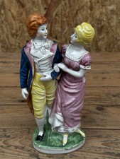 Figurine couple d’élégants en porcelaine - début XX e 