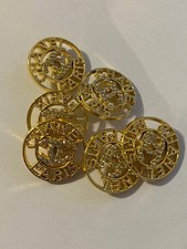 6 Boutons Chanel Metal Dore