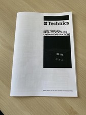 TECHNICS RS-7500 US ELCASET Operating Instructions (top Reproduction)