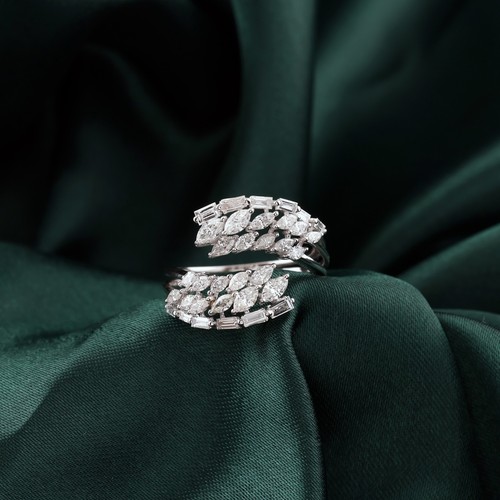 Bague gourmette blanc - bague, or