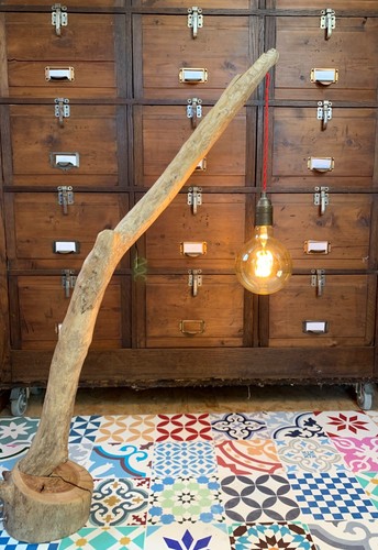 Grande lampe bois flotté - grande,