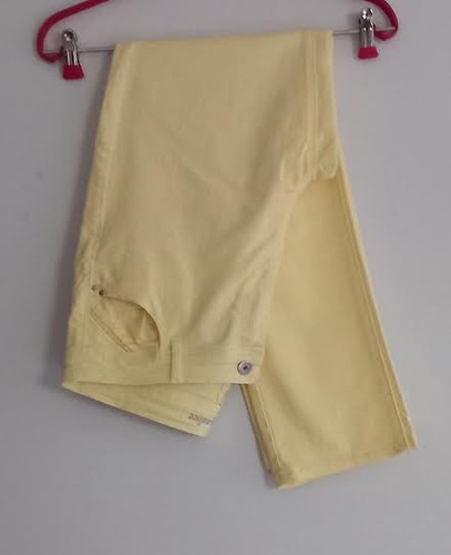 Jean droit jaune citron - , t/40