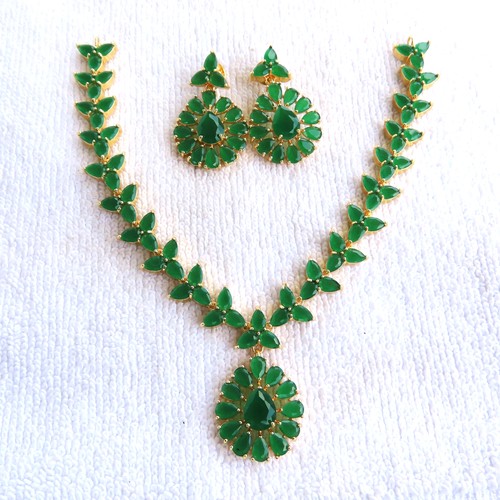 Parure collier boucles - collier,