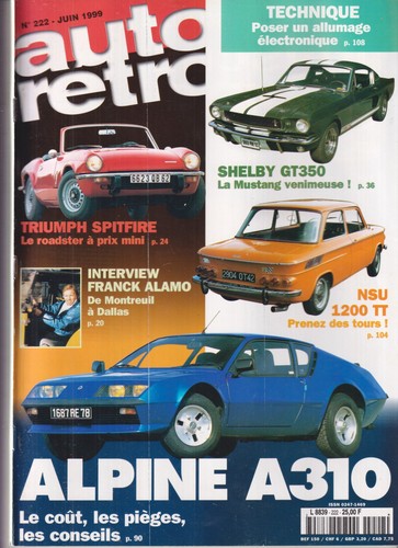 Auto retro 222 shelby - n°222, gt350