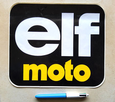 grand autocollant sticker publicitaire  ELF MOTO  NEUF EPOQUE