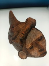 Masque « Passeport » anthropomorphe – Afrique de l’Ouest, terre cuite patinée et