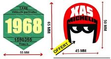 vignette fiscale 1968 collage intérieur pare-brise + 1 adhésif  OFFERT !