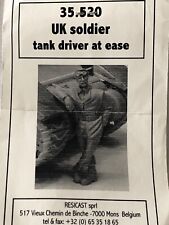 Maquette model, 1/35 Resicast resin figures Uk Tank Driver soldier X1, war WW2