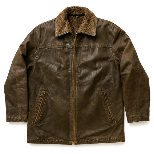 Veste cuir buffle avec - de,