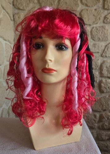 Perruque rose noire - rose, n°