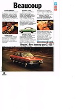 PUBLICITE  1974   CHRYSLER  2