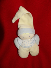Doudou Corolle 1998 Lutin Jaune Bleu Col Blanc