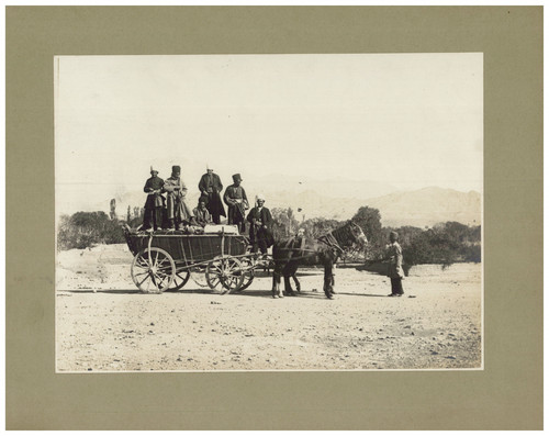 Qajar charette voyageurs - charette,