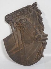 Rareté Vintage SHW Aalen Wasseralfingen Relief De Tête De Couple De Chevaux