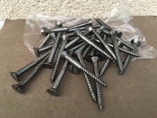 25 anciennes vis à bois / Tête fraisée / Fendue / 70 x 8 / Quincaillerie