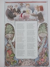 ALFONS MUCHA GRAVURE COULEUR