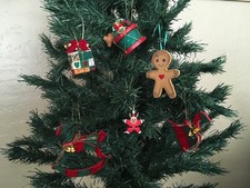 Set of 6 Vintage Wood and