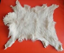 AUTHENTIQUE TAPIS DÉCO DESIGN VINTAGE EN CUIR NATUREL PEAU DE CHÈVRE ANGORA