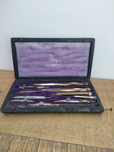 Ancienne boite compas - ancienne,