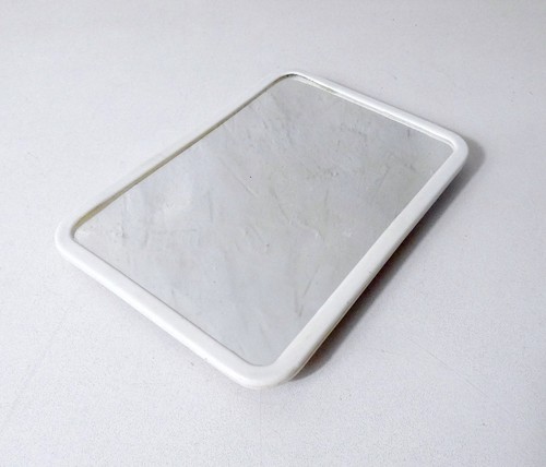 Miroir barbier blanc - miroir,