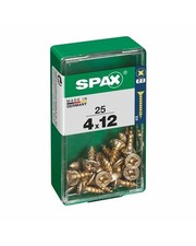 vis spax 4 x 12 mm  boite de 25  vis tête fraisée  pozidriv
