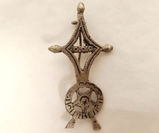 Broche croix Agadez Sud Touareg berbère Sahara Maghreb argent étoile XIXè